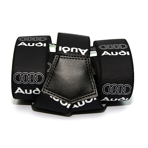Мужские подтяжки Gofin черные с рисунком audi Y образные 4 см PBM-19004
