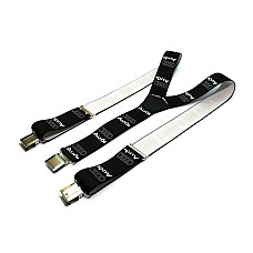 Мужские подтяжки Gofin черные с рисунком audi Y образные 4 см PBM-19004