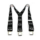 Мужские подтяжки Gofin черные с рисунком audi Y образные 4 см PBM-19004