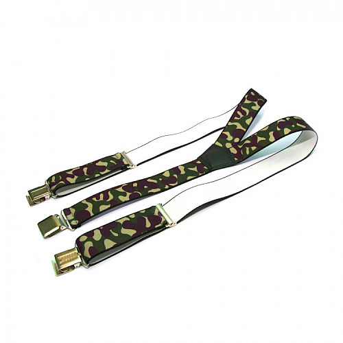 Мужские подтяжки Gofin камуфляж (мілітарі) Y образные 4 см PBM-19007