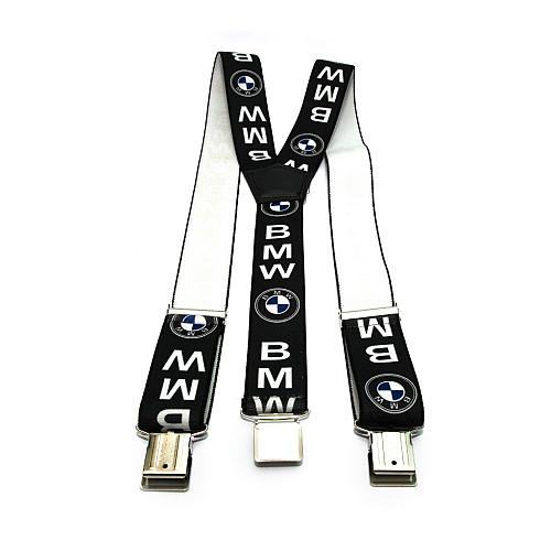 Чоловічі чорні підтяжки Gofin з малюнком bmw Y образні 4 см PBM-19009
