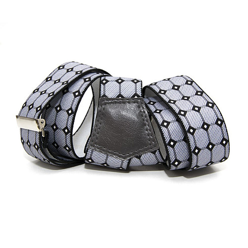 Подтяжки Gofin мужские серые в квадраты Y образные 4 см PBM-19011