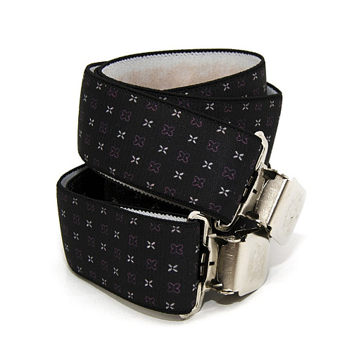 Подтяжки Gofin мужские черные с узором Y образные 4 см PBM-19013