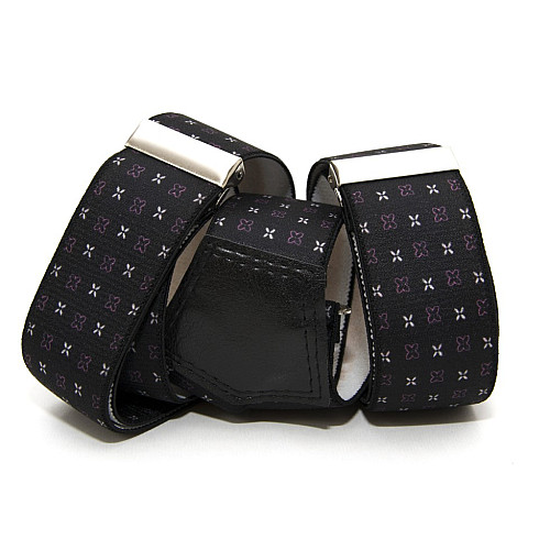 Подтяжки Gofin мужские черные с узором Y образные 4 см PBM-19013