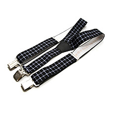 Подтяжки Gofin мужские черные в клетку Y образные 4 см PBM-19018