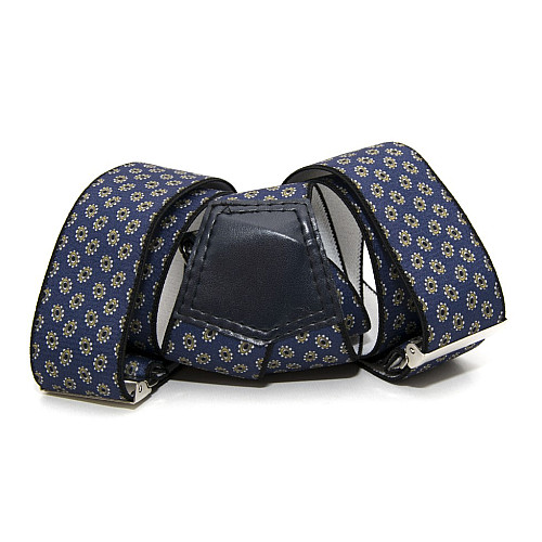 Подтяжки Gofin мужские синие с цветами Y образные 4 см PBM-19019