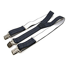 Подтяжки Gofin мужские синие с цветами Y образные 4 см PBM-19019