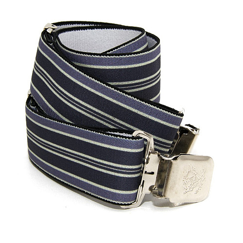 Підтяжки Gofin чоловічі сірі в смужки Y образні 4 см PBM-19023