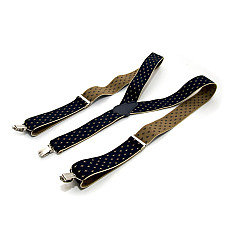 Подтяжки Gofin синие в королевский узор Y образные 3,5 см PBM-19027