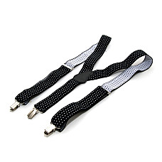 Подтяжки Gofin черные в белые точки Y образные 3,5 см PBM-19030