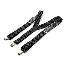 Подтяжки Gofin черные в ромбики Y образные 3,5 см PBM-19031