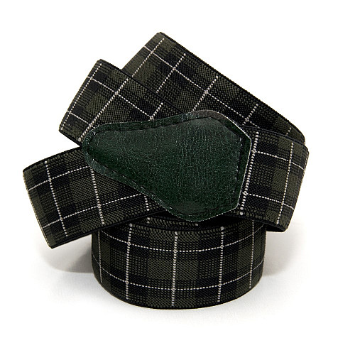 Подтяжки Gofin темно-зеленые в клетку Y образные 3,5 см PBM-19032
