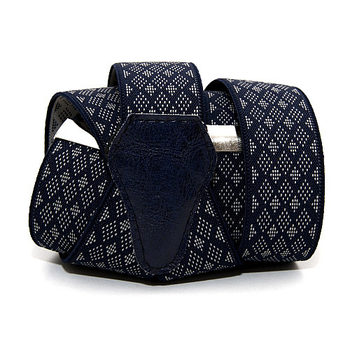 Подтяжки Gofin темно-синие в ромбики Y образные 3,5 см PBM-19033