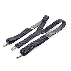 Підтяжки Gofin темно-сині з ромбіками Y образні 3,5 см PBM-19034