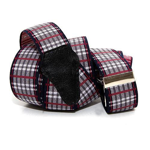 Подтяжки Gofin серые в клетку Y образные 3,5 см PBM-19035