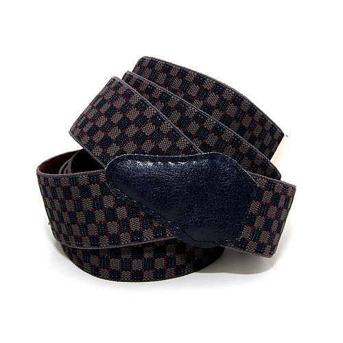 Підтяжки Gofin сіро-синя шахматна дошка Y образні 3,5 см PBM-19037