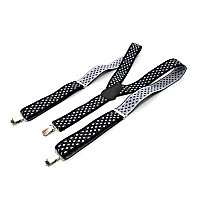 Подтяжки Gofin черные с ромбиками Y образные 3,5 см PBM-19039