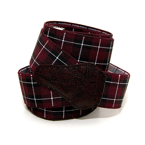 Подтяжки Gofin бордовые с в клетку Y образные 3,5 см PBM-19043