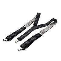 Підтяжки Gofin чорні в ромбіки Y образні 3,5 см PBM-19047