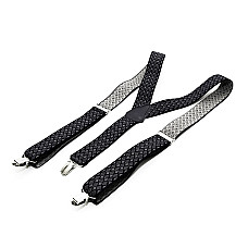 Подтяжки Gofin черные в ромбики Y образные 3,5 см PBM-19047