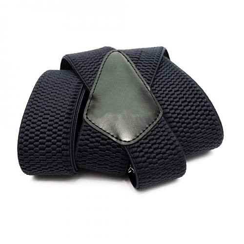 Удлиненные (баталы) подтяжки Gofin черные X образные PBP-4668