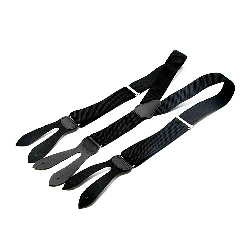 Подтяжки на пуговицу черные 3,5 см PNP-5833