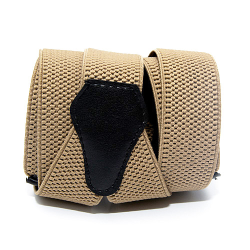 Підтяжки на гудзик бежеві 3,5 см PNP-5834