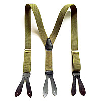 Подтяжки на пуговицу хаки 3,5 см PNP-5840