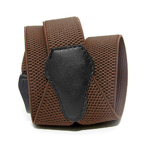 Підтяжки на гудзик коричневі 3,5 см PNP-5843