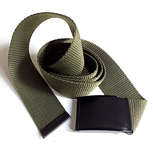 Тактичний текстильний ремінь хакі 4 см з металевою пряжкою RGN-2240