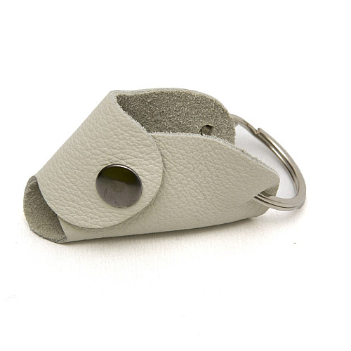 Кожаный брелок Gofin светло-серый SKB-30000