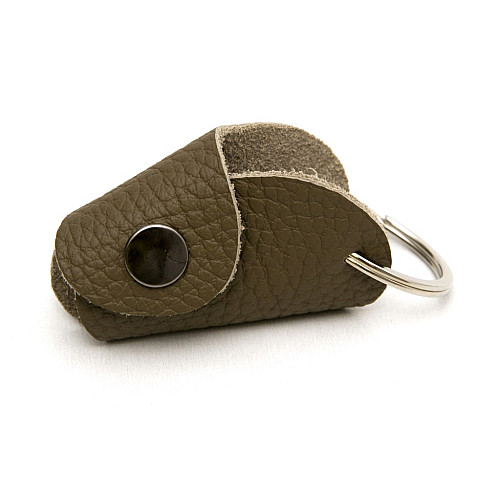 Шкіряний брелок Gofin темно-бежевий SKB-30004