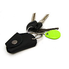 Кожаный брелок Gofin черный SKB-30007