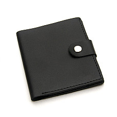 Шкіряний чорний міні гаманець Gofin SKF-24002