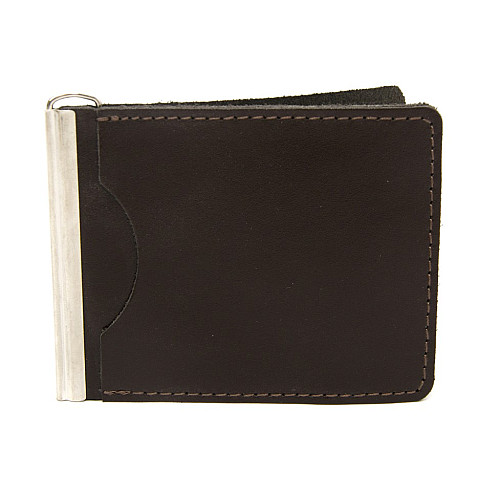 Кожаный коричневый зажим для денег Gofin SKF-24004