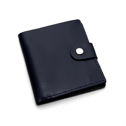 Шкіряний темно-синій міні гаманець Gofin SKF-24008