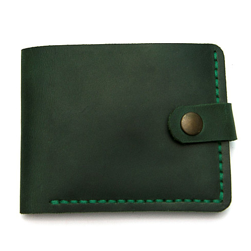 Зеленый кожаный мужской кошелек Gofin SKG-10003