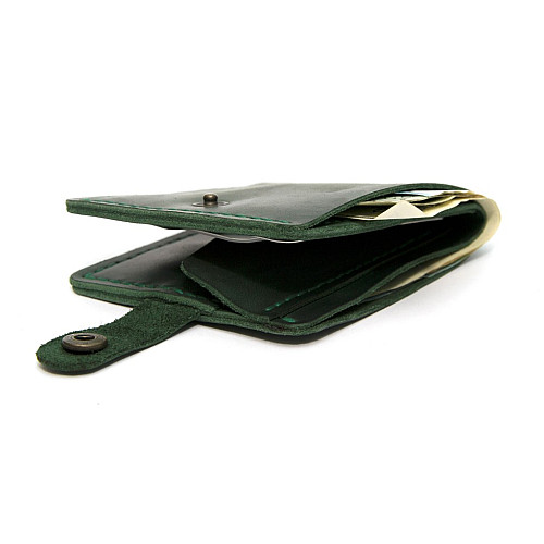Зеленый кожаный мужской кошелек Gofin SKG-10003