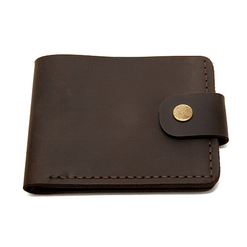Темно-коричневый кожаный мужской кошелек Gofin SKG-10004
