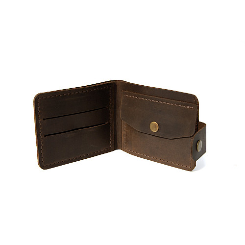Темно-коричневый кожаный мужской кошелек Gofin SKG-10004