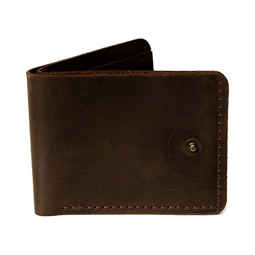 Темно-коричневый кожаный мужской кошелек Gofin SKG-10004