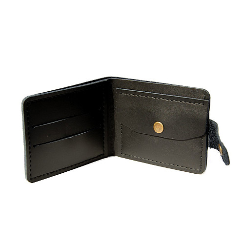 Чорний шкіряний чоловічий гаманець Gofin SKG-10006