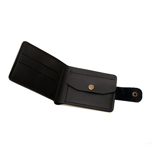 Чорний шкіряний чоловічий гаманець Gofin SKG-10006