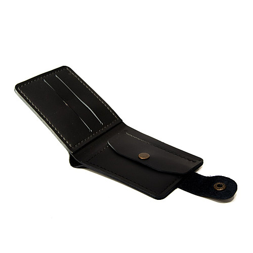 Чорний шкіряний чоловічий гаманець Gofin SKG-10006