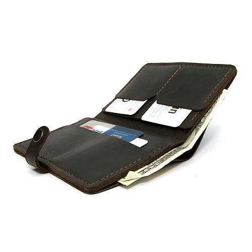 Кожаное мужское портмоне Gofin коричневое SKG-10007