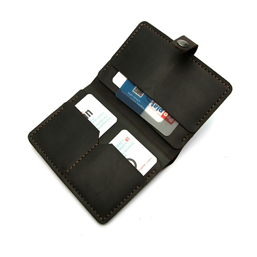 Кожаное мужское портмоне Gofin коричневое SKG-10007