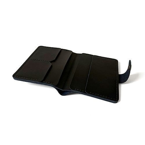 Кожаное портмоне Gofin черное мужское SKG-10008