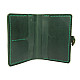 Кожаное мужское портмоне Gofin зелёное SKG-10009