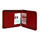 Червоний шкіряний зажим для грошей з чорною ниткою Gofin SKG-10016