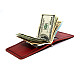Червоний шкіряний зажим для грошей з чорною ниткою Gofin SKG-10016